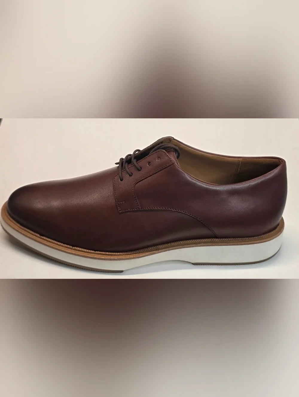 New Benson Derby Oxford Casual Allen Edmonds Brown Leather  Men's Size 12D